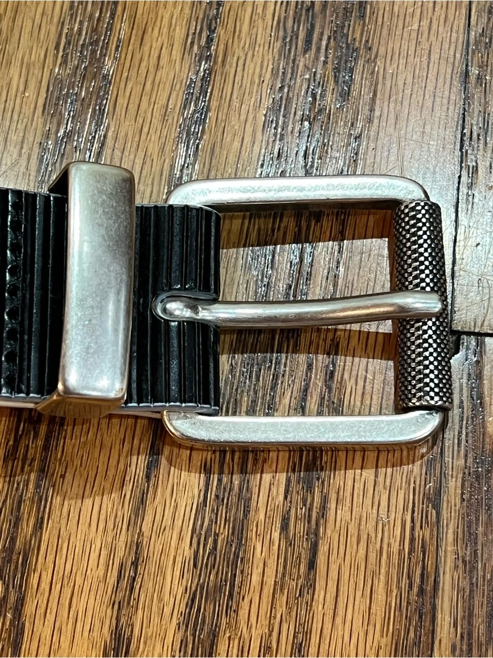 Johnston & Murphy Pair Men's Ribbed Textured Leather Belts Sz 34 Black Brown